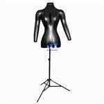 Inflatable Female Torso with Arms, with MS12 Stand, Black